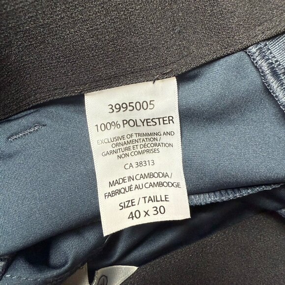 Cloudveil Performance Pants Mens 40x25.5 Performance Straight Stretch Navy - Picture 6 of 6